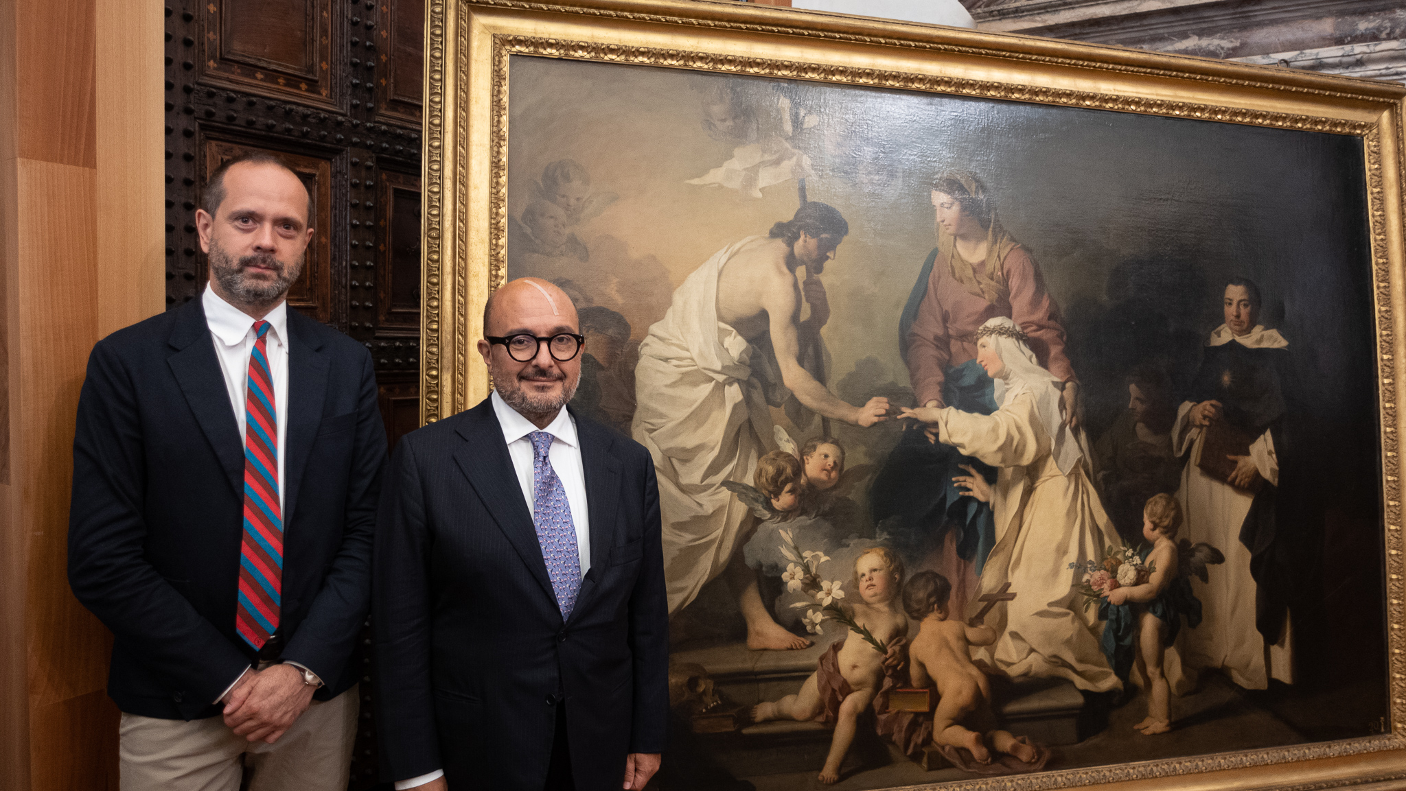 Il direttore delle Gallerie Simone Verde e il ministro della Cultura Gennaro Sangiuliano (Fonte foto Gallerie degli Uffizi)