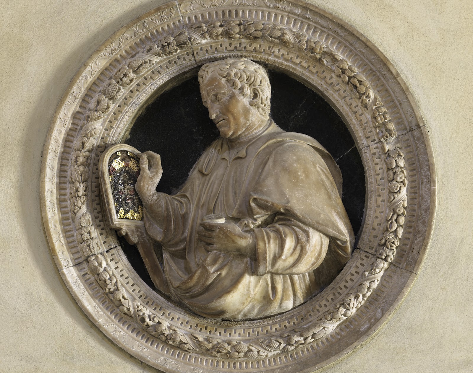 Benedetto da Maiano, Busto ritratto di Giotto dal suo monumento funebre,1490, Cattedrale di Santa Maria del Fiore, Courtesy Opera di Santa Maria del Fiore, BAMS Photo 2019