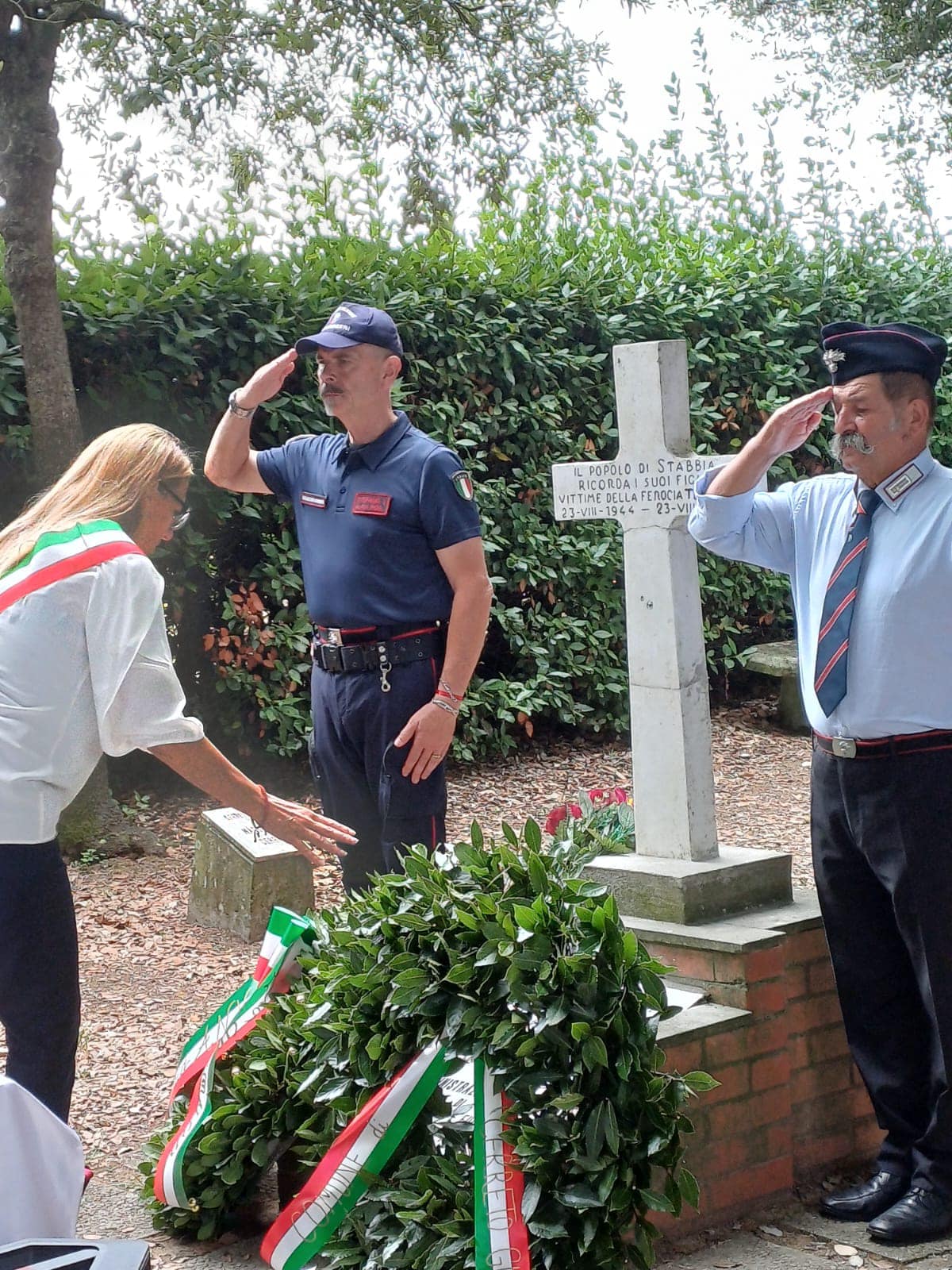 Un momento della commemorazione (Fonte foto Comune di Cerreto Guidi)