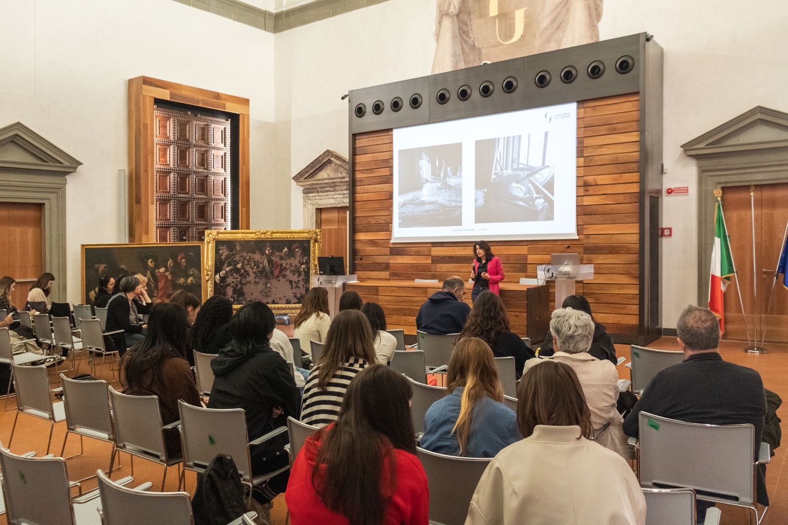 Un momento della conferenza stampa (Fonte foto Gallerie degli Uffizi)