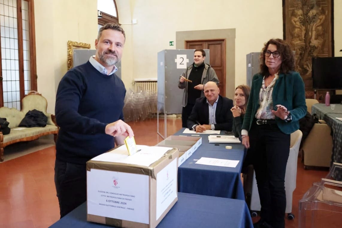 Le elezioni per il Consiglio Metropolitano di Firenze (foto di Antonello Serino, Met Ufficio Stampa). Francesco Casini