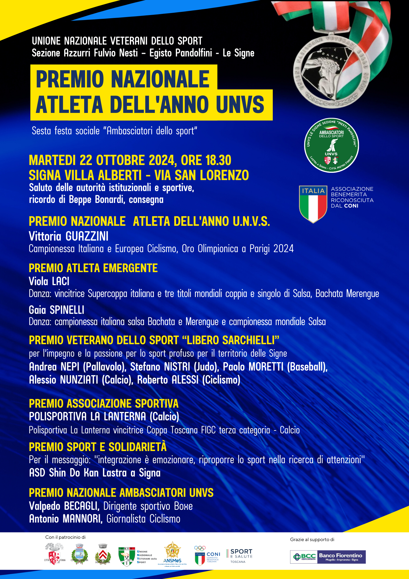 Volantino manifestazione Atleta dell'anno