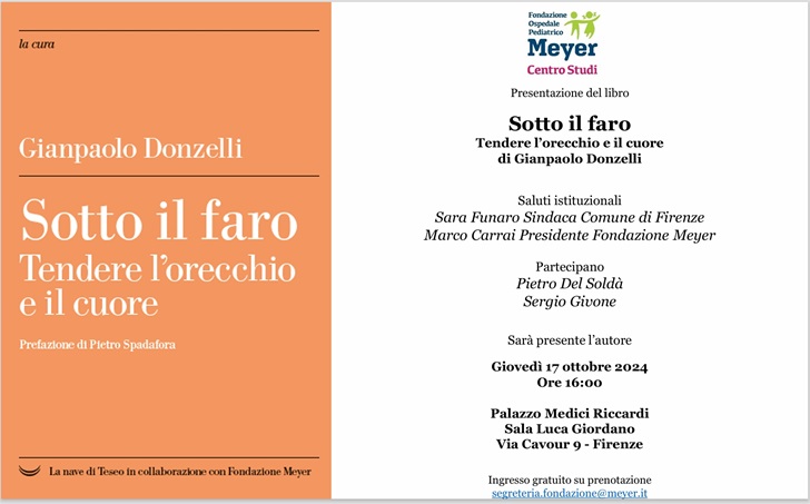 L'invito per la presentazione del libro