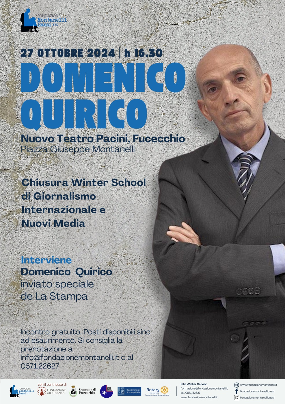 Domenico Quirico ospite alla chiusura della Scuola di Giornalismo