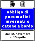 Obbligo di catene a bordo