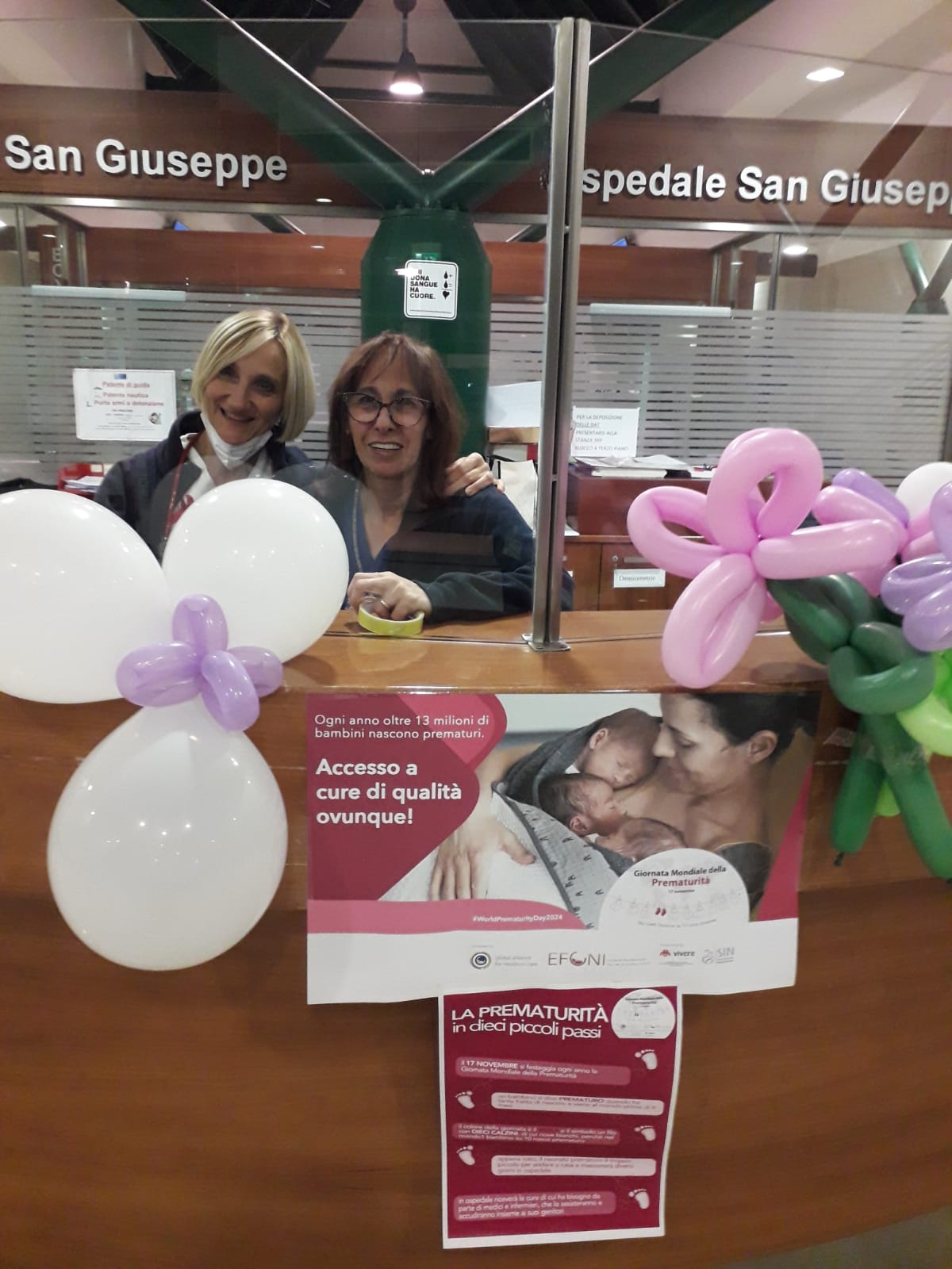 L’ospedale S. Giuseppe nella giornata Mondiale della Prematurità (Fonte foto Ausl Toscana Centro)