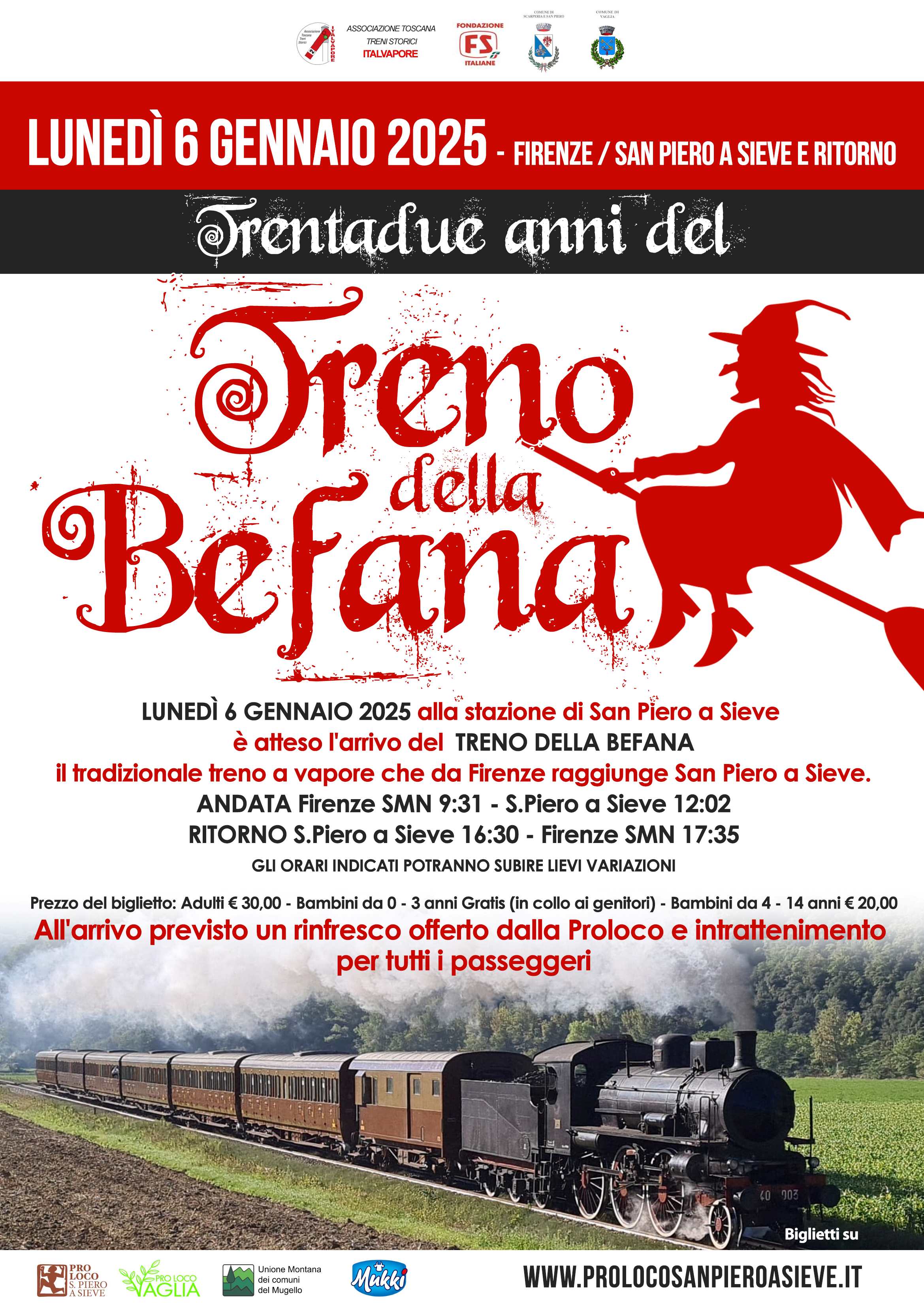 locandina treno della befana