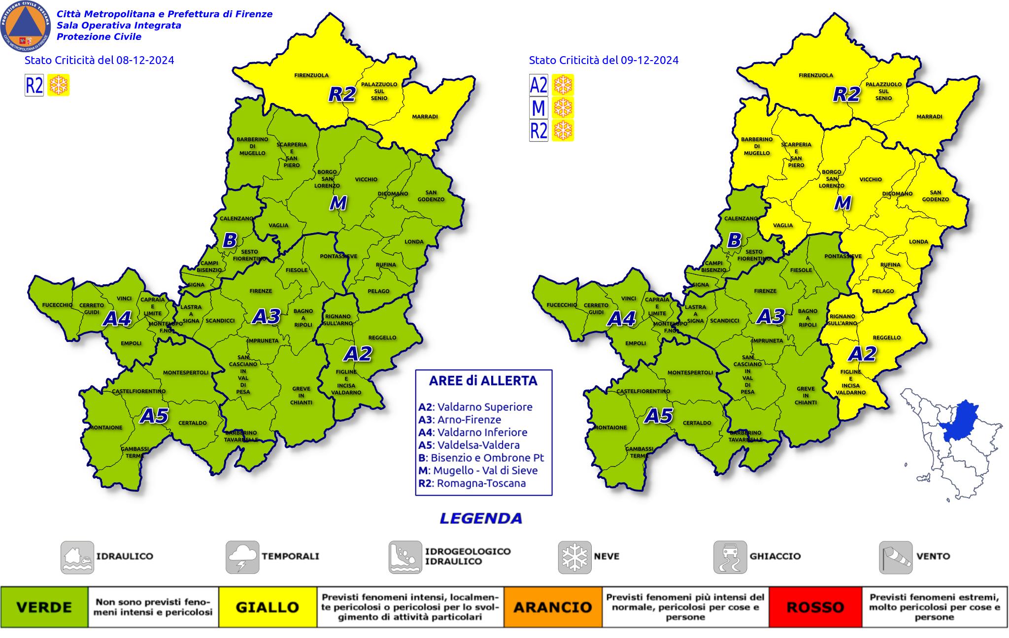 Bollettino Protezione Civile Città Metropolitana di Firenze