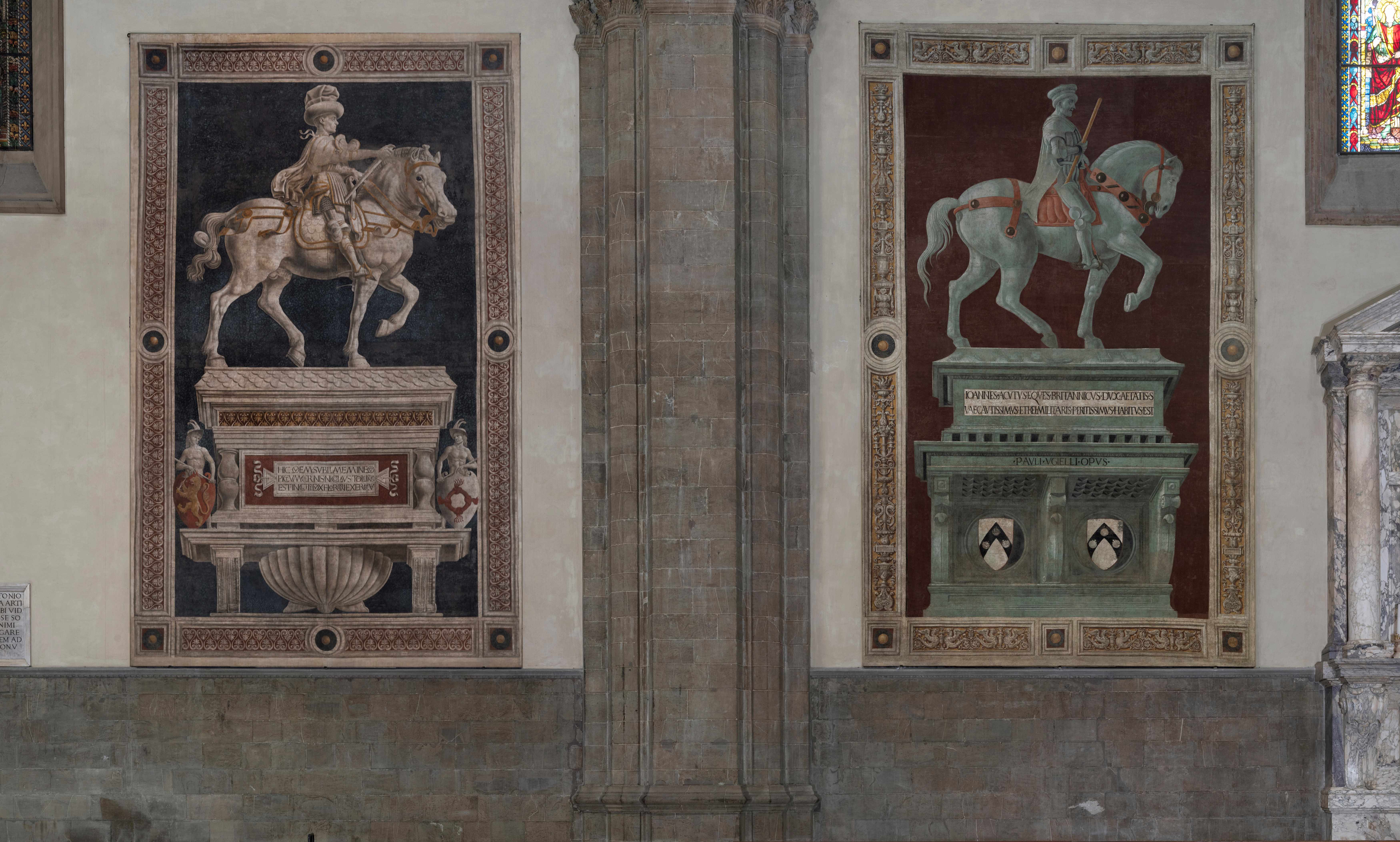 Andrea del Castagno e Paolo Uccello dopo il restauro.(Foto A.Quattrone - Fonte Opera di Santa Maria del Fiore)