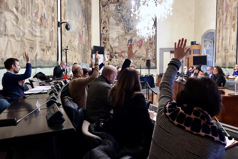 La votazione in Consiglio - Foto Antonello Serino (Met - Ufficio Stampa)