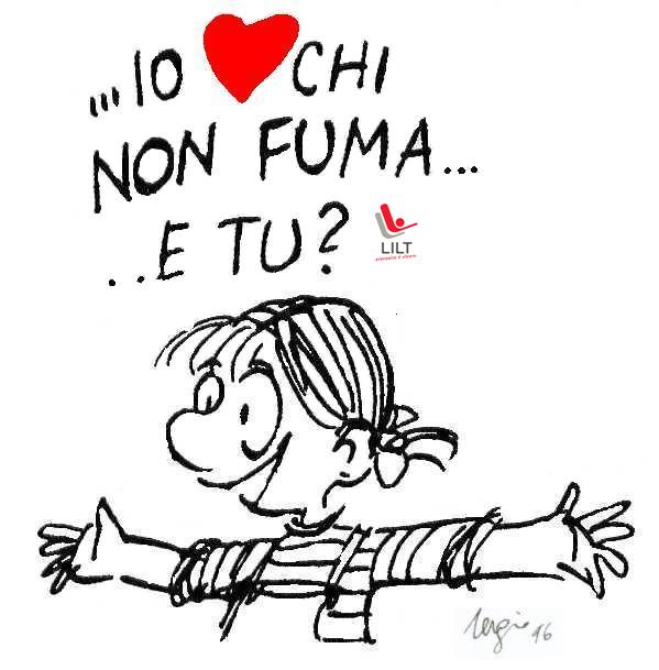 Vignetta _ io amo chi non fuma e tu? (Sergio Staino)