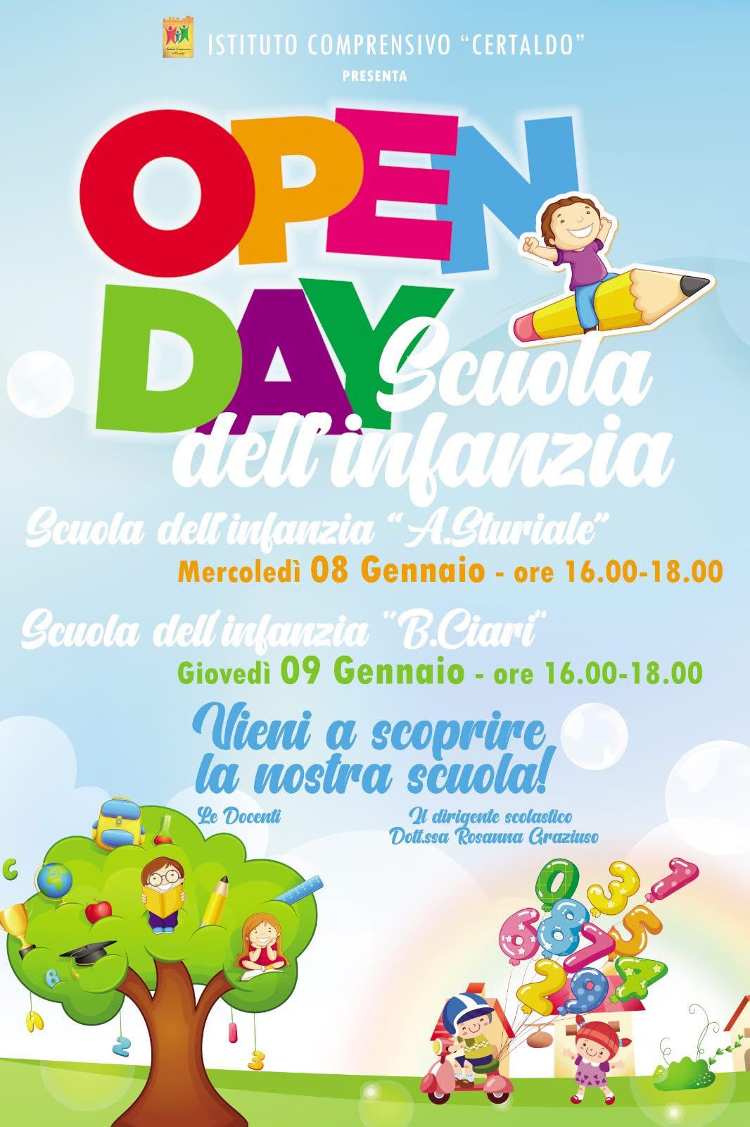 Locandina evento open day