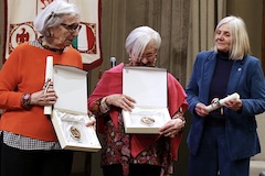 Andra e Tatiana Bucci all’Università di Firenze (foto Antonello Serino - Met Ufficio Stampa)