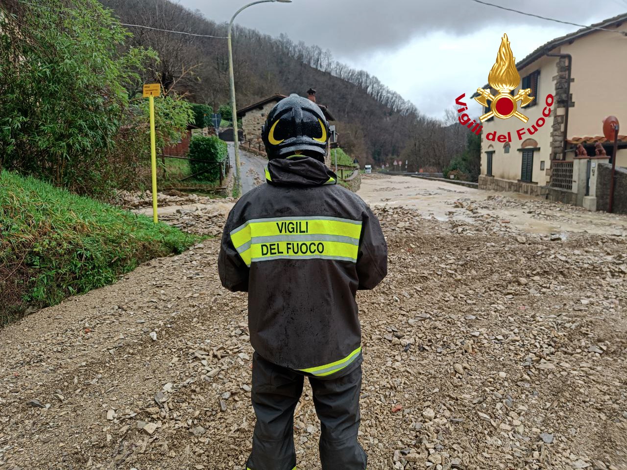 Vaglia in località Fontebuona, strada Bolognese chiusa (fonte foto da comunicato)