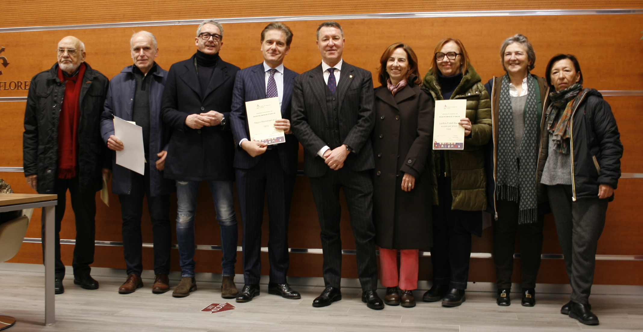 La Camera premia sette imprese storiche (Fonte foto Camera di Commercio di Firenze)