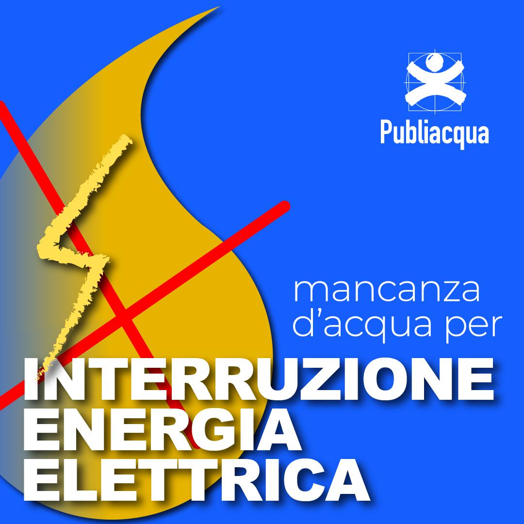 mancanze d'acqua per distacco energia elettrica