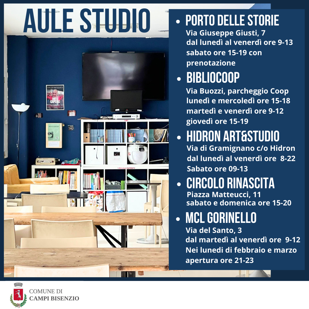 Locandina aule studio