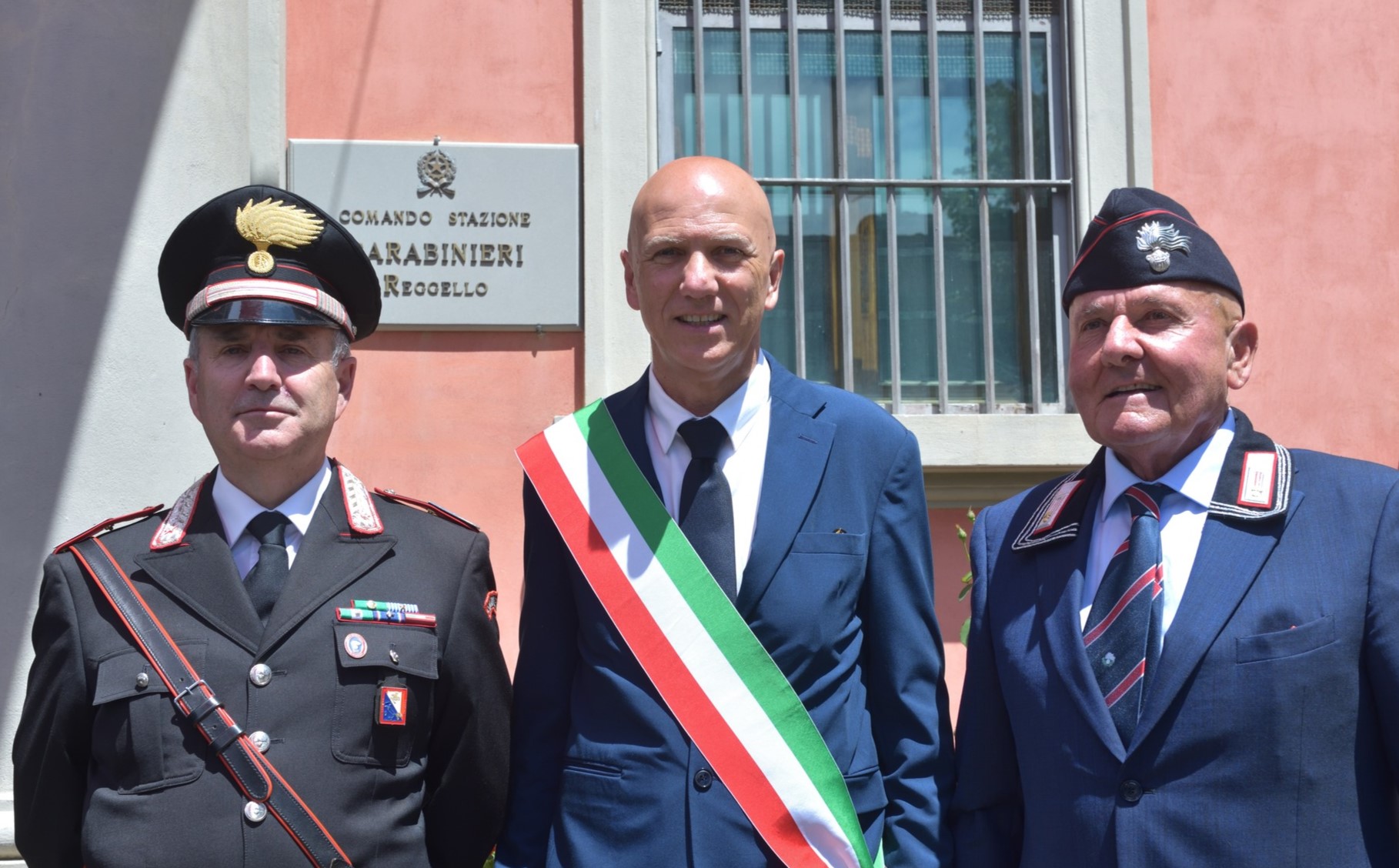 Comandante Molinaro, Sindaco Giunti, Presidente Ass. Car. Reggello Ferrati