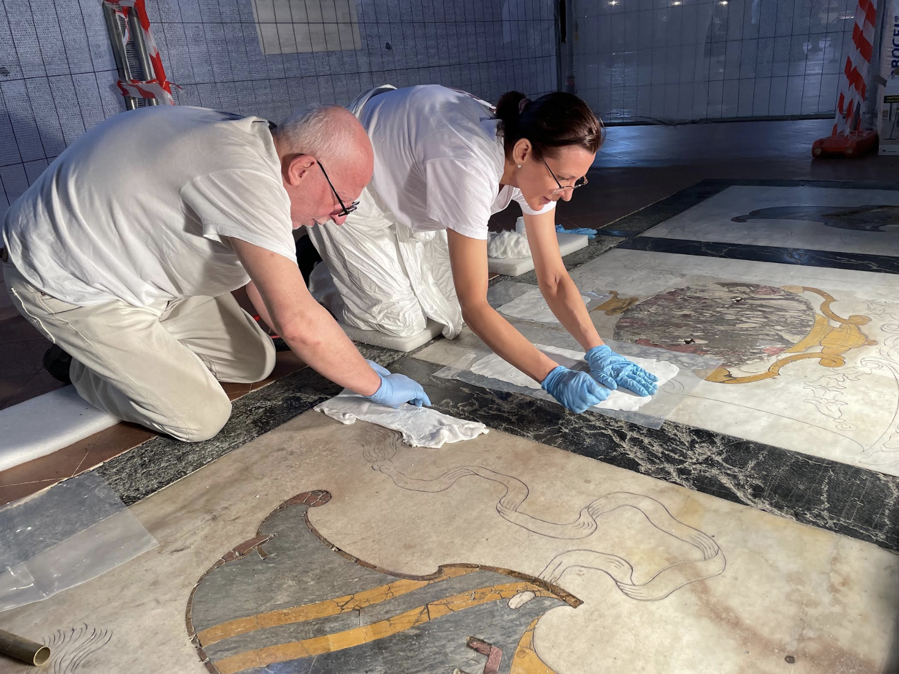 Il cantiere del restauro (Fonte foto Opera di Santa Croce)