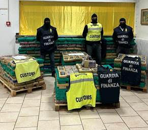 Cocaina sequestrata (fonte foto da comunicato stampo)