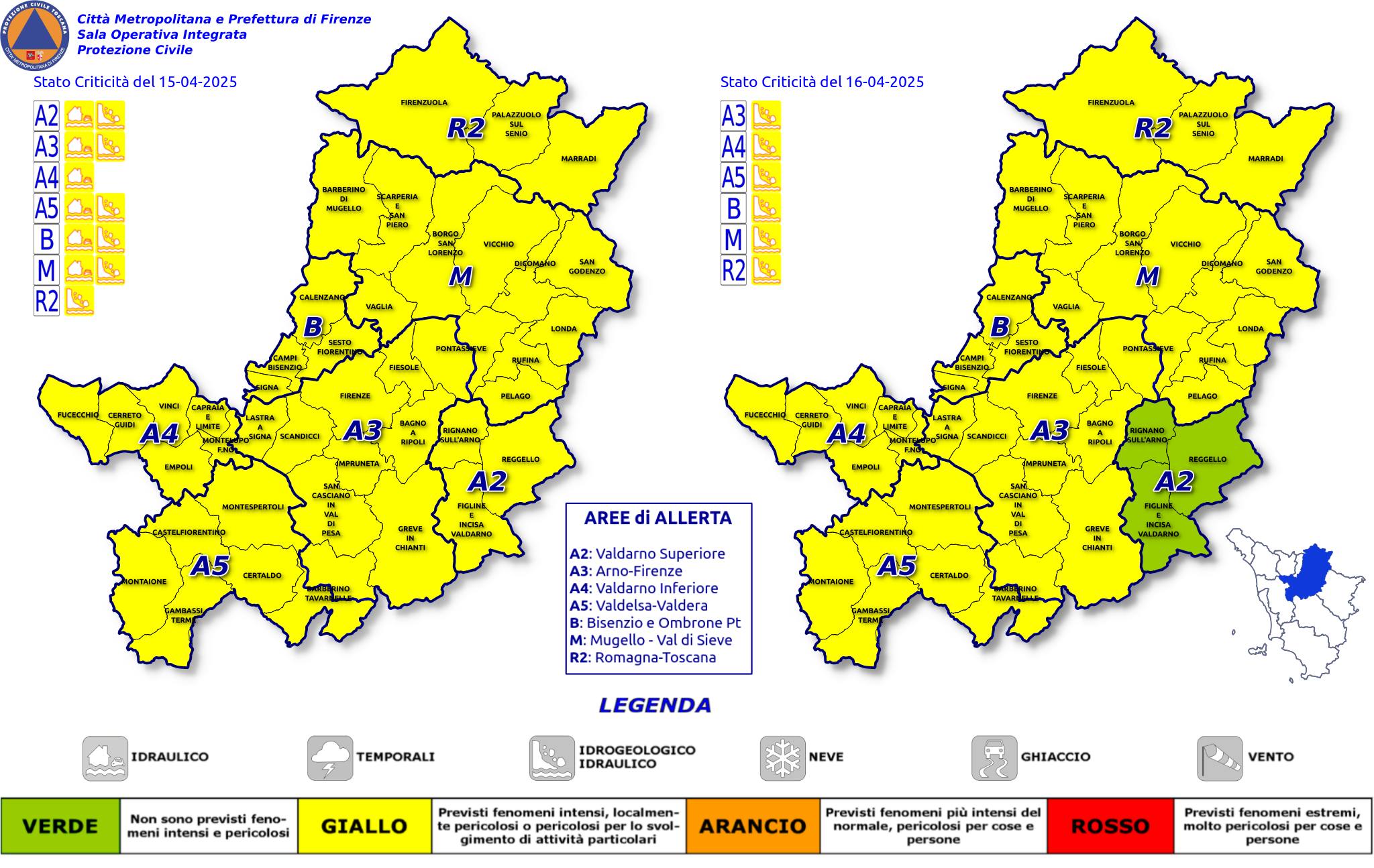 Allerta meteo codice giallo