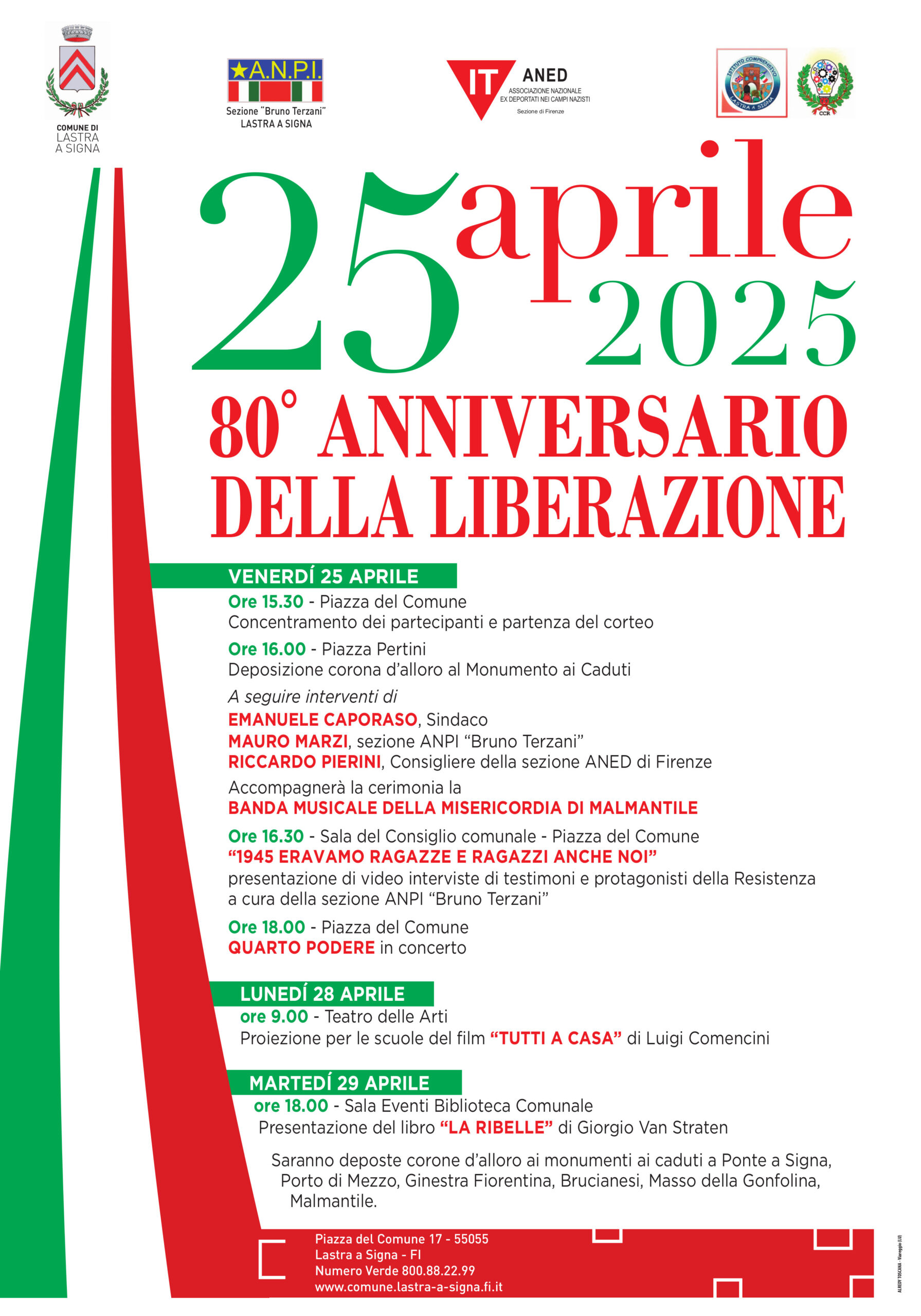 Locandina 80° anniversario della Liberazione
