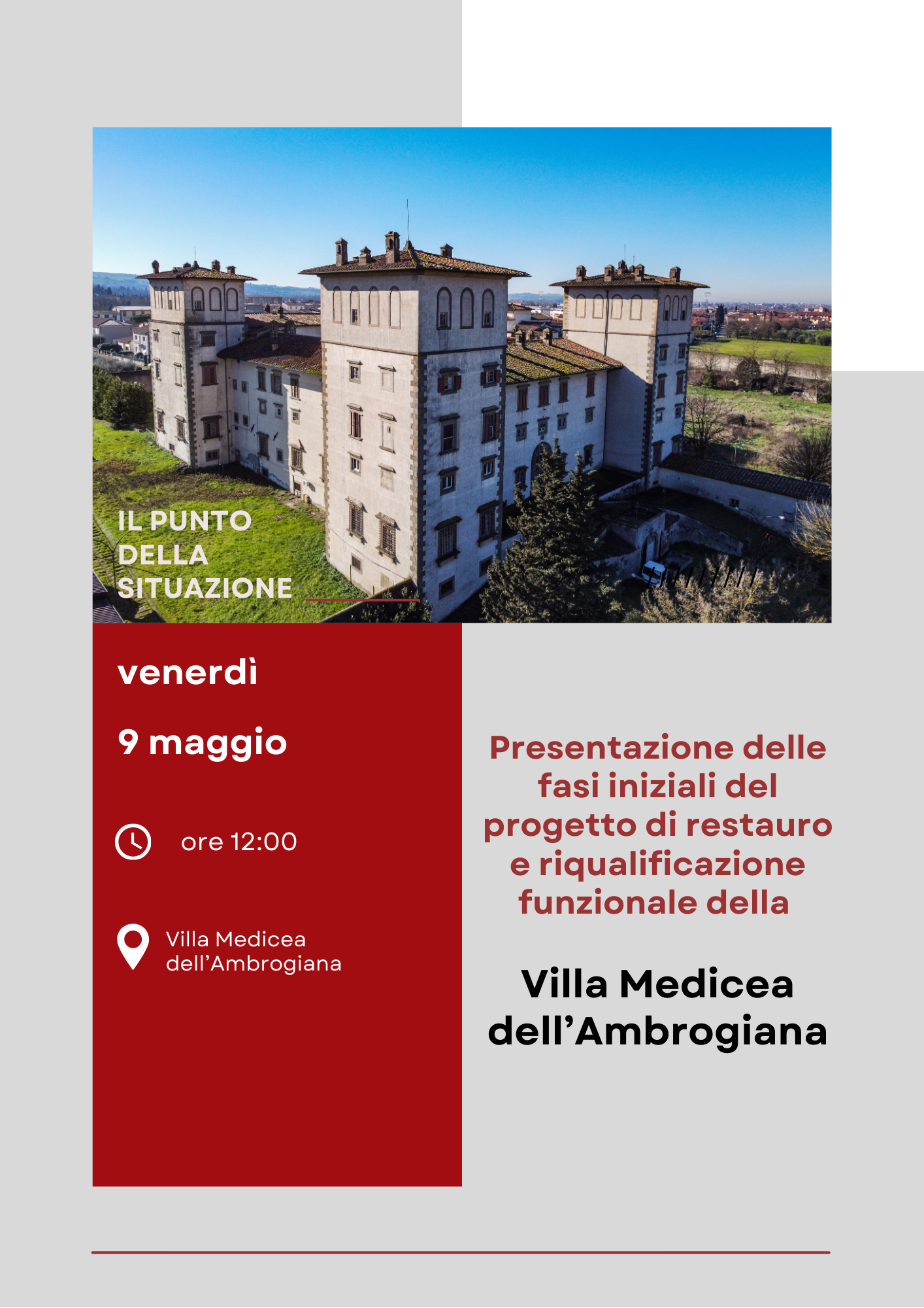 La locandina della presentazione