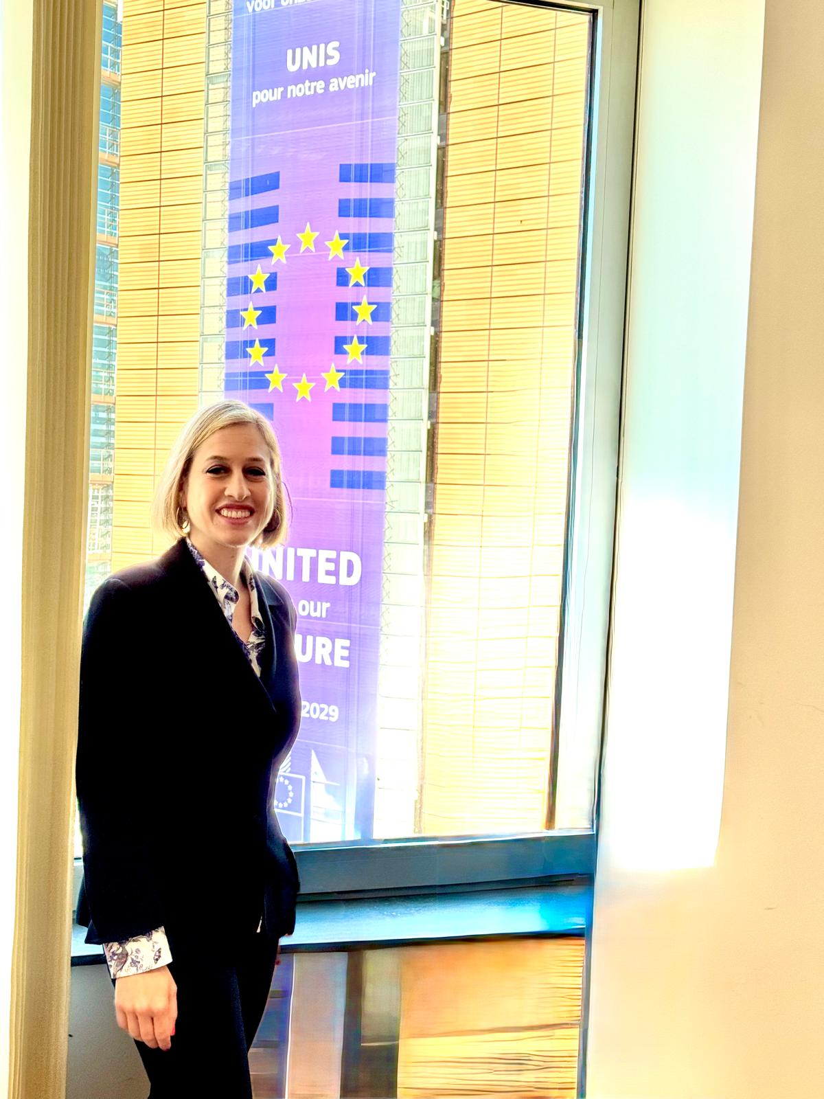 La consigliera comunale Ketty Niccolini a Bruxelles (Foto da comunicato Comune di San Casciano in Val di Pesa)