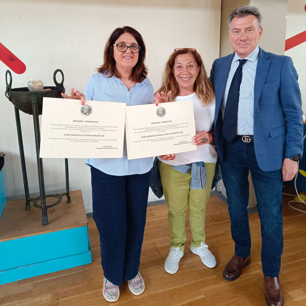 Aria Italiana nell'antica Olimpia (Foto da comunicato Liceo Artistico di Porta Romana)