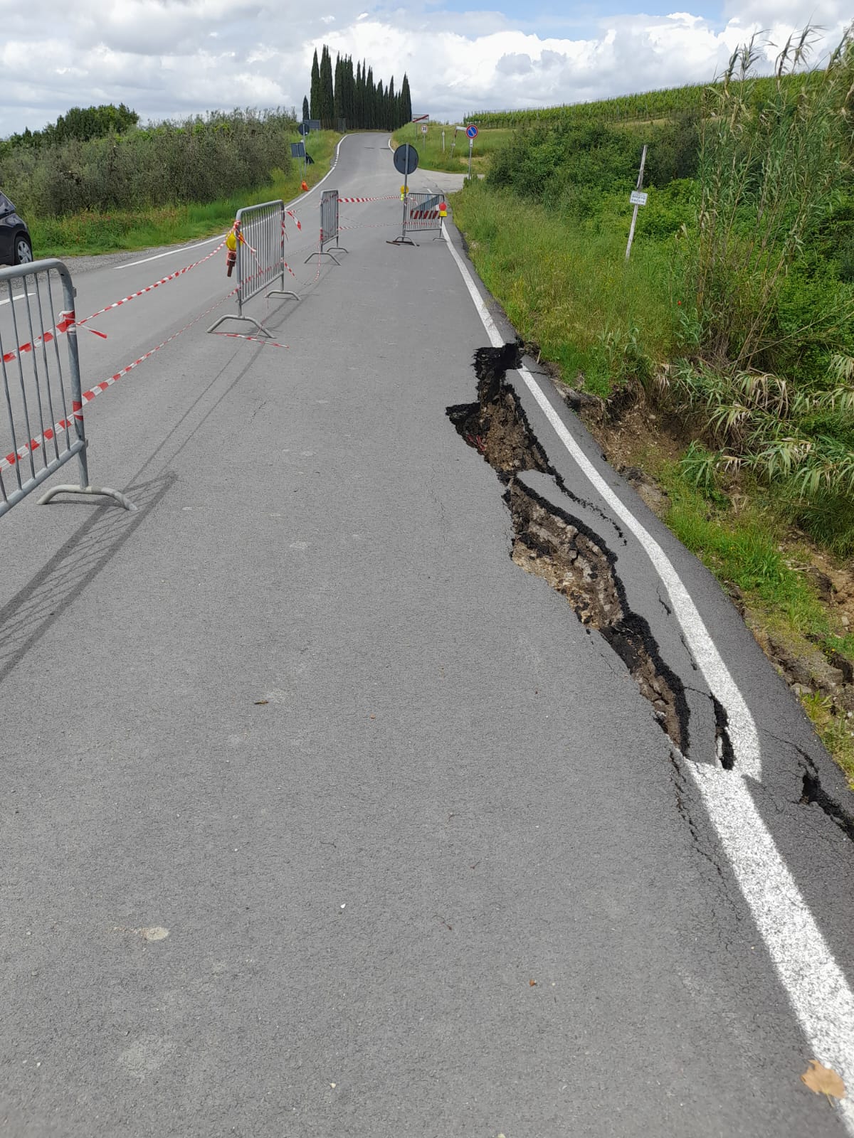 Montespertoli, il Comune chiede fondi per una nuova frana in via Montelupo
