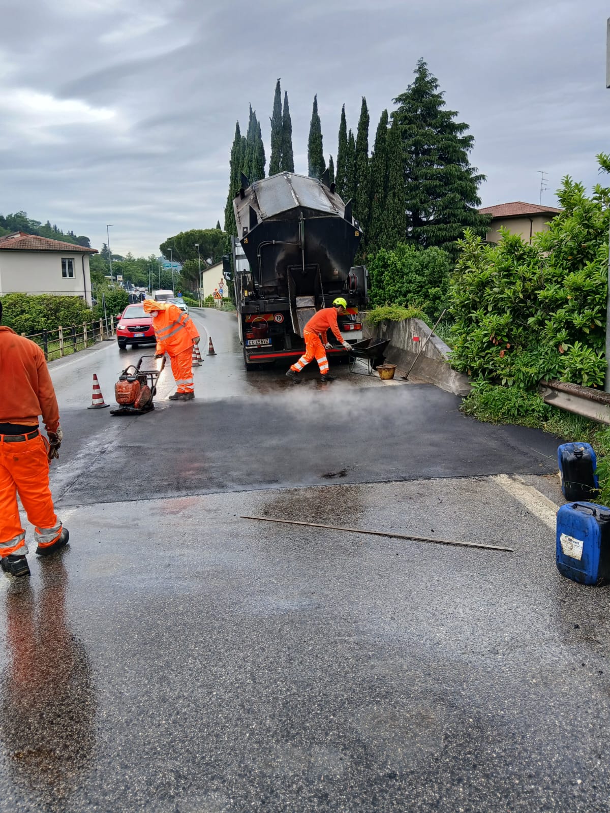 Sr 222 Chiantigiana di Bagno a Ripoli. Lavori di messa in sicurezza del manto stradale