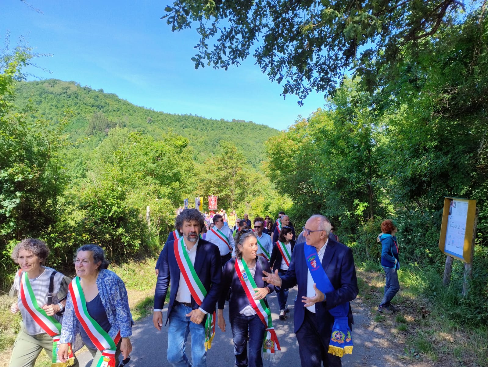Alla marcia di Barbiana (foto di Johnny Tagliaferri)