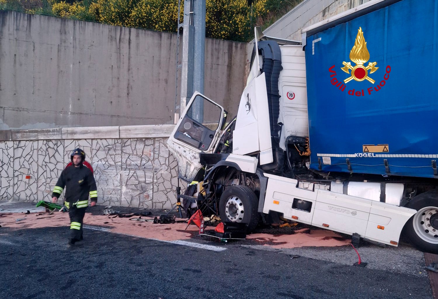 Intervento dei Vigili del Fuoco (Fonte comunicato)