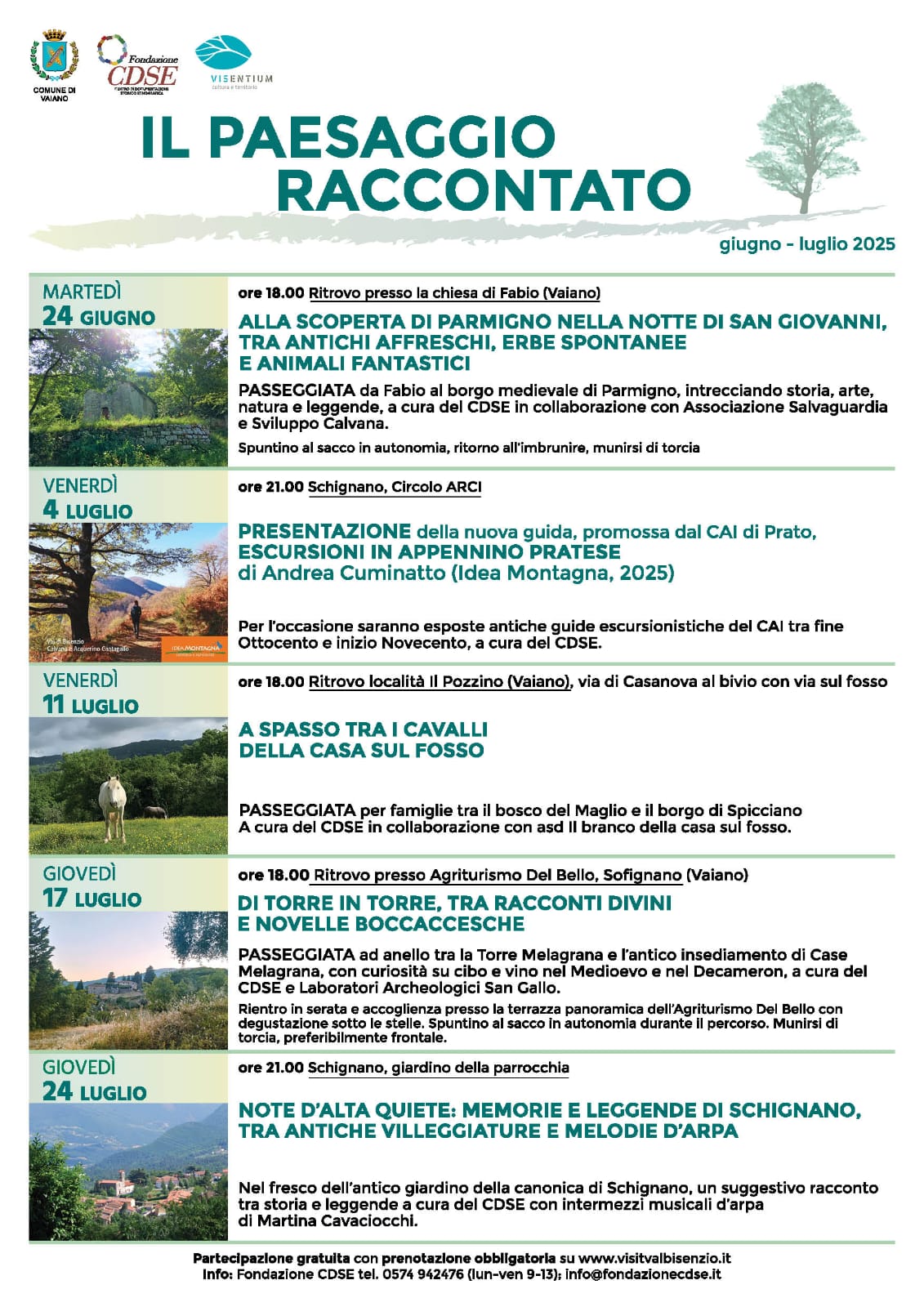Torna la rassegna estiva che fa vivere la Val di Bisenzio tra natura, storia e memoria