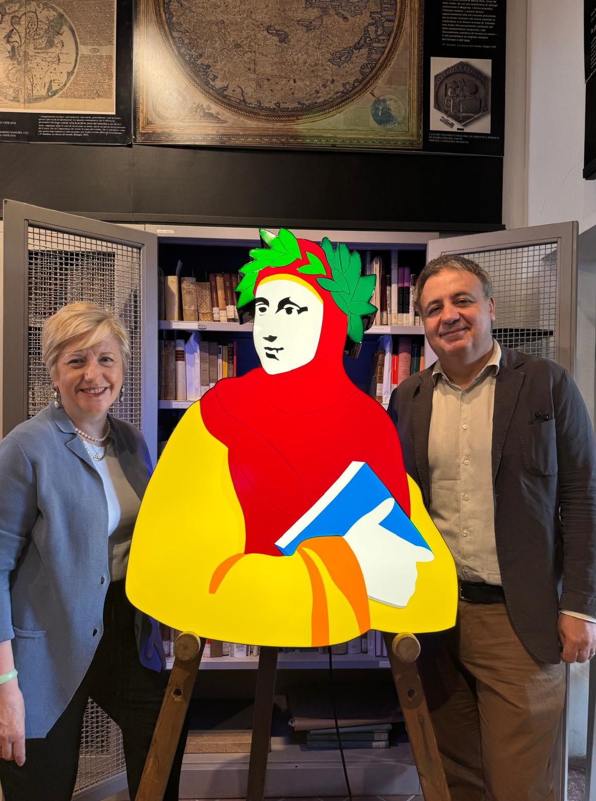 Giovanna Frosini presidente e Maurizio Fiorilla vice presidente Ente Nazionale Giovanni Boccaccio _presentazione logo di Marco Lodola 17.06.25