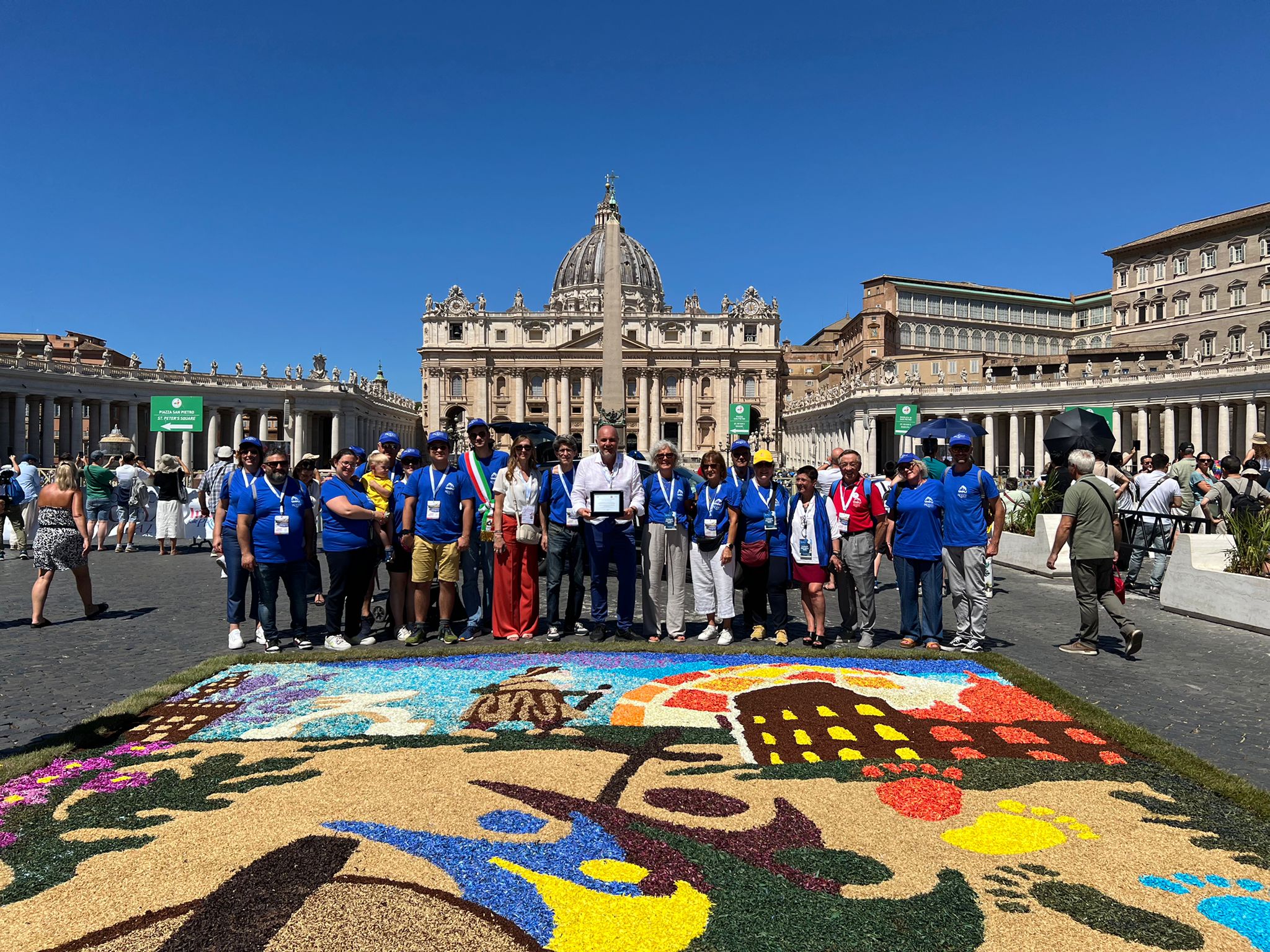Il gruppo infioratori di Fucecchio protagonista nella Capitale (Fonte foto Comune di Fucecchio)