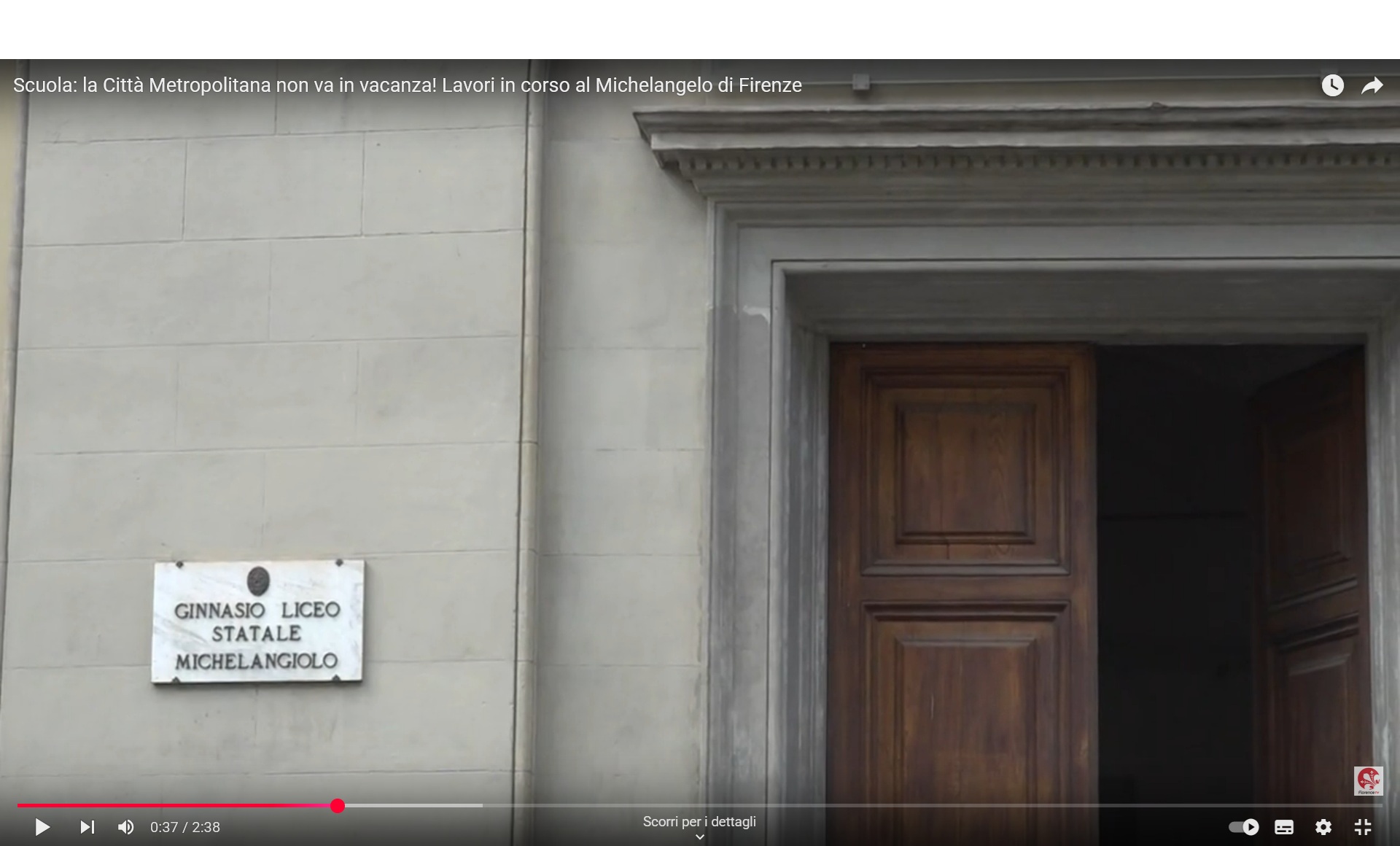 Frame dal video di Florence Tv