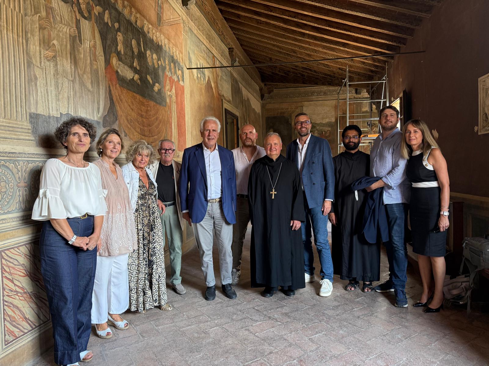 Visita al cantieri restauro affreschi San Benedetto (Fonte foto comunicato Comune di Barberino Tavarnelle)
