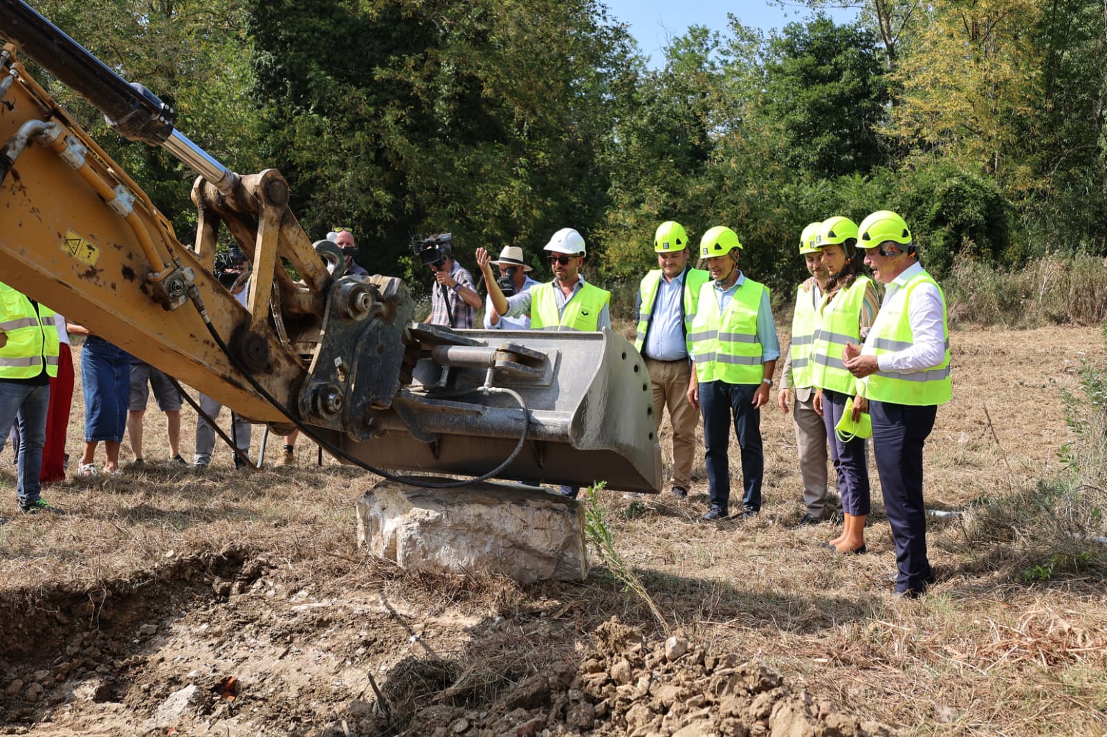 La posa della prima pietra del secondo lotto della variante di Grassina - Foto Antonello Serino Met Ufficio Stampa