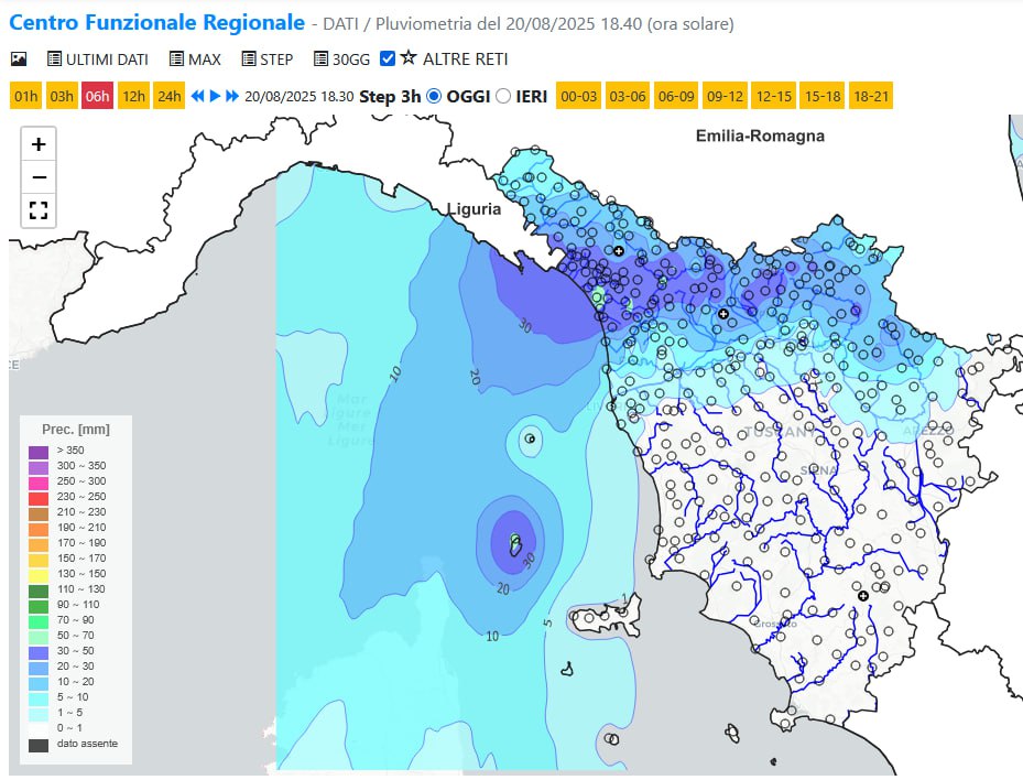 Immagine pluviometrica