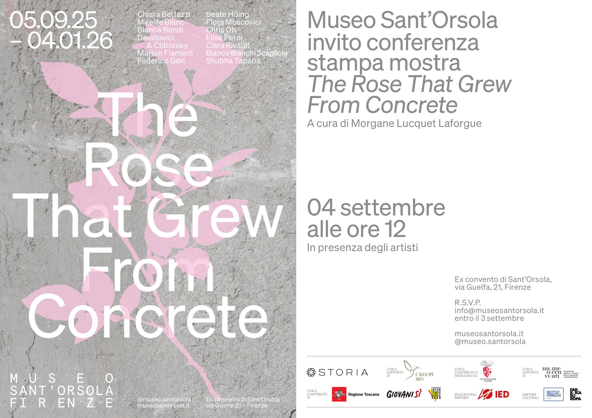 Invito Conferenza stampa Sant'Orsola