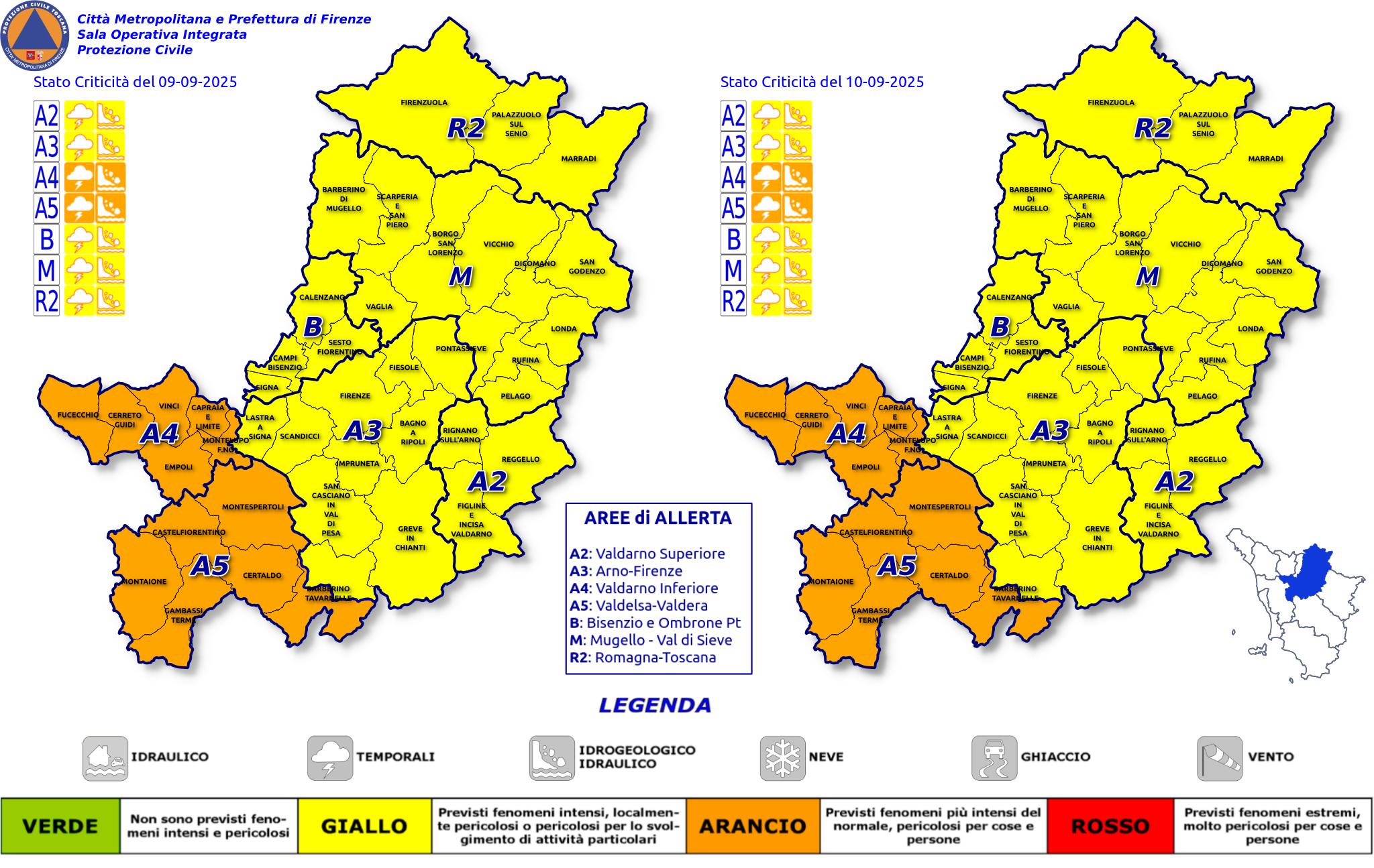 Allerta Protezione Civile Citt Metropolitana