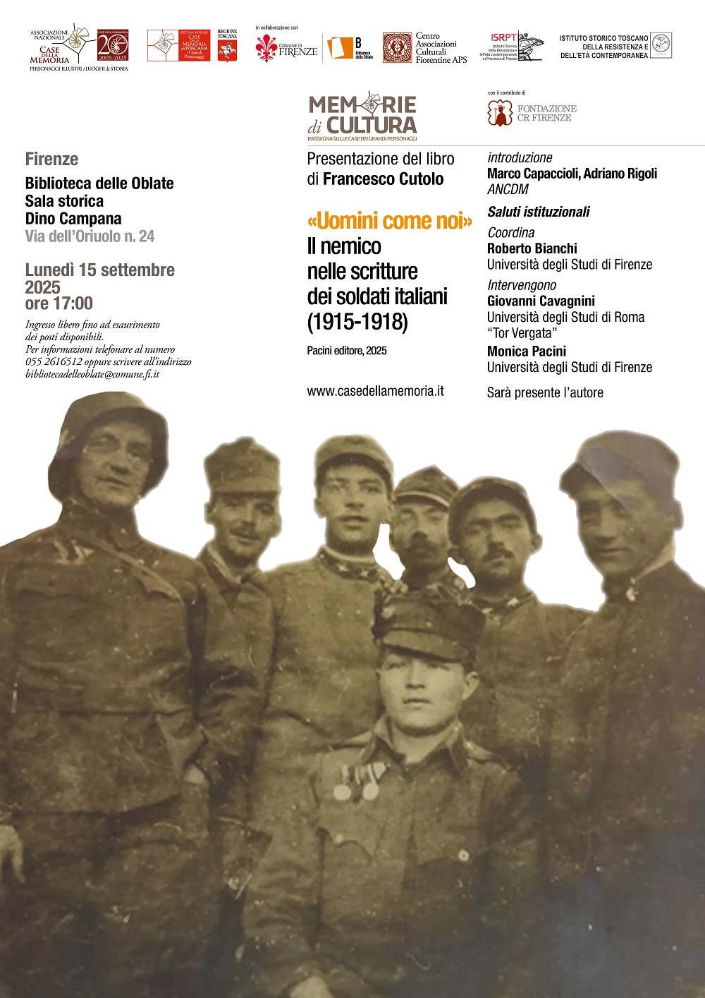 “Uomini come noi. Il nemico nelle scritture dei soldati italiani (1915-18)”