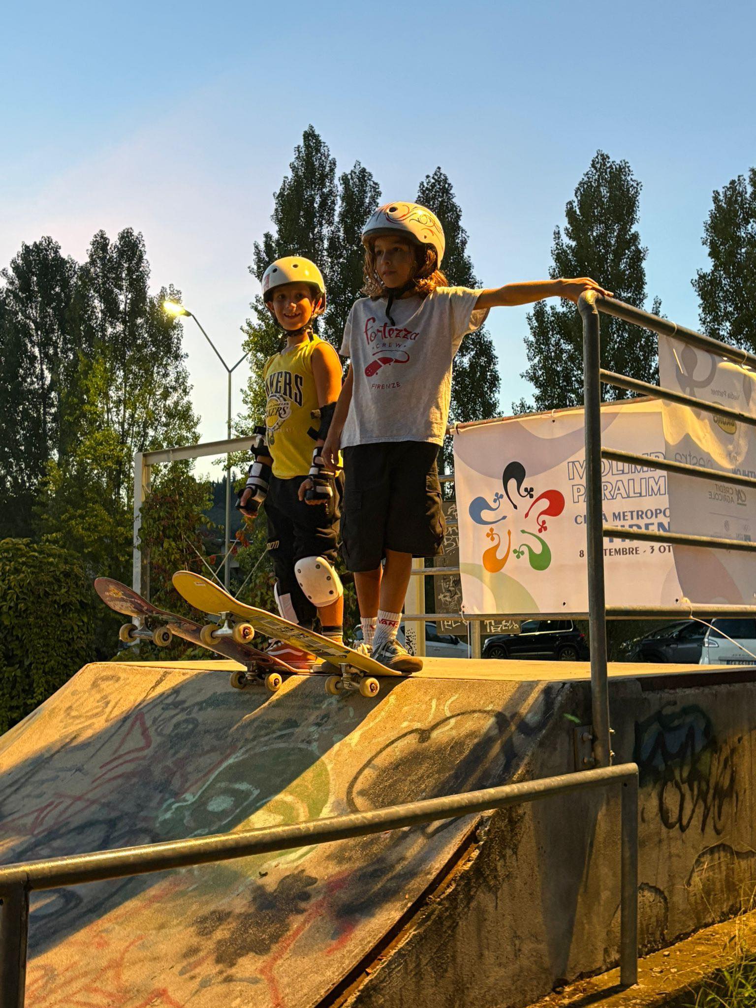 Un momento delle prove di skateboard a Pontassieve