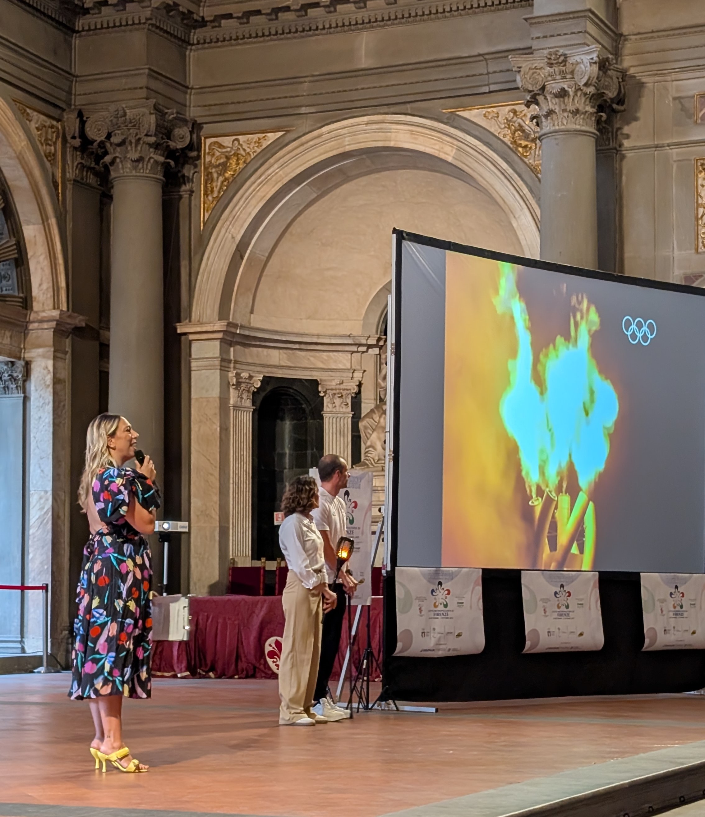 La fiaccola in Palazzo Vecchio