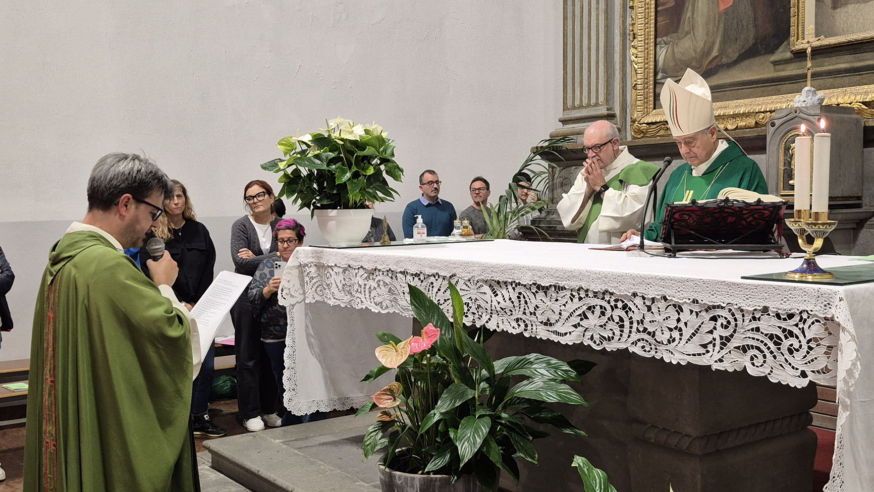 Don Andrea Guglielmi al Soccorso (foto Diocesi di Prato)