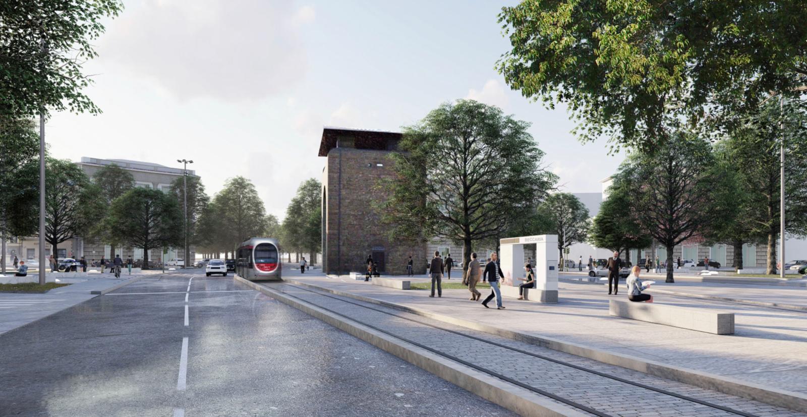 RENDERING DI PIAZZA BECCARIA (fonte foto Comune di Firenze)