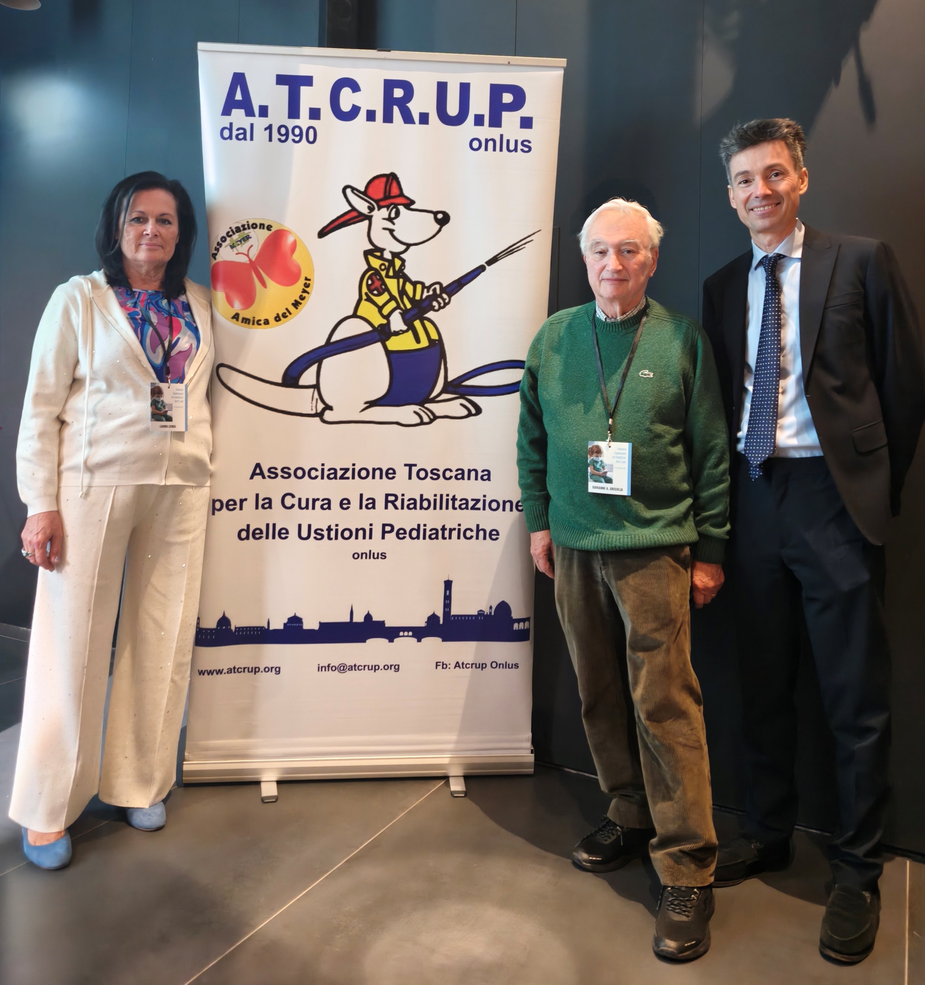 COMPLEANNO CENTRO USTIONI E ATCRUP LAURA LENSI GIOVANNI GRISOLIA DR FLAVIO FACCHINI AOU MEYER IRCCS (fonte foto comunicato stampa)