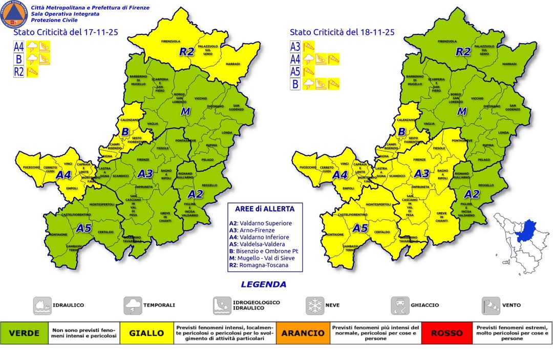 Allerta meteo Codice giallo