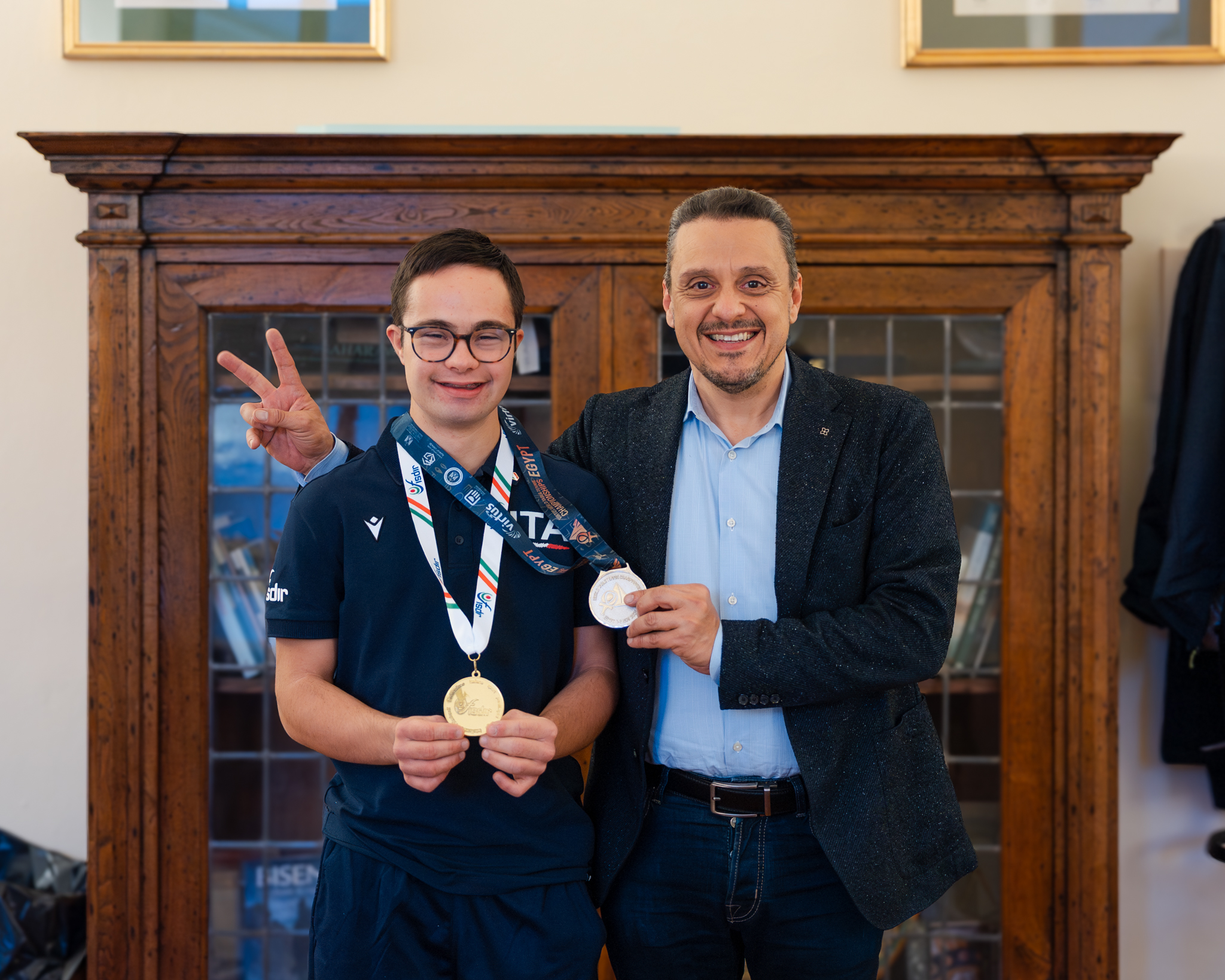 Guido Cipriani con l'assessore Sforzi
